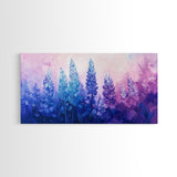 Purple Wildflower Painting, botanical prints, wildflower painting, pink abstract art, floral wall art, framed canvas print, pink art