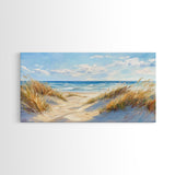 Beach Dunes, Coastal Painting, Nautical Wall Art, Canvas Print, Seascape Painting, Coastal Decor, Above Bed Wall Art, Farmhouse Art