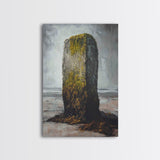 Ozymandias Art, moody art, coastal decor, wabi sabi art, rustic wall art, nautical decor, Framed Canvas Print, extra wide art