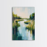 Marsh Landscape, Coastal Landscape Art, Nature Painting, Seascape Art, Bedroom Art, Guest Room Art, Canvas Print, Farmhouse Art