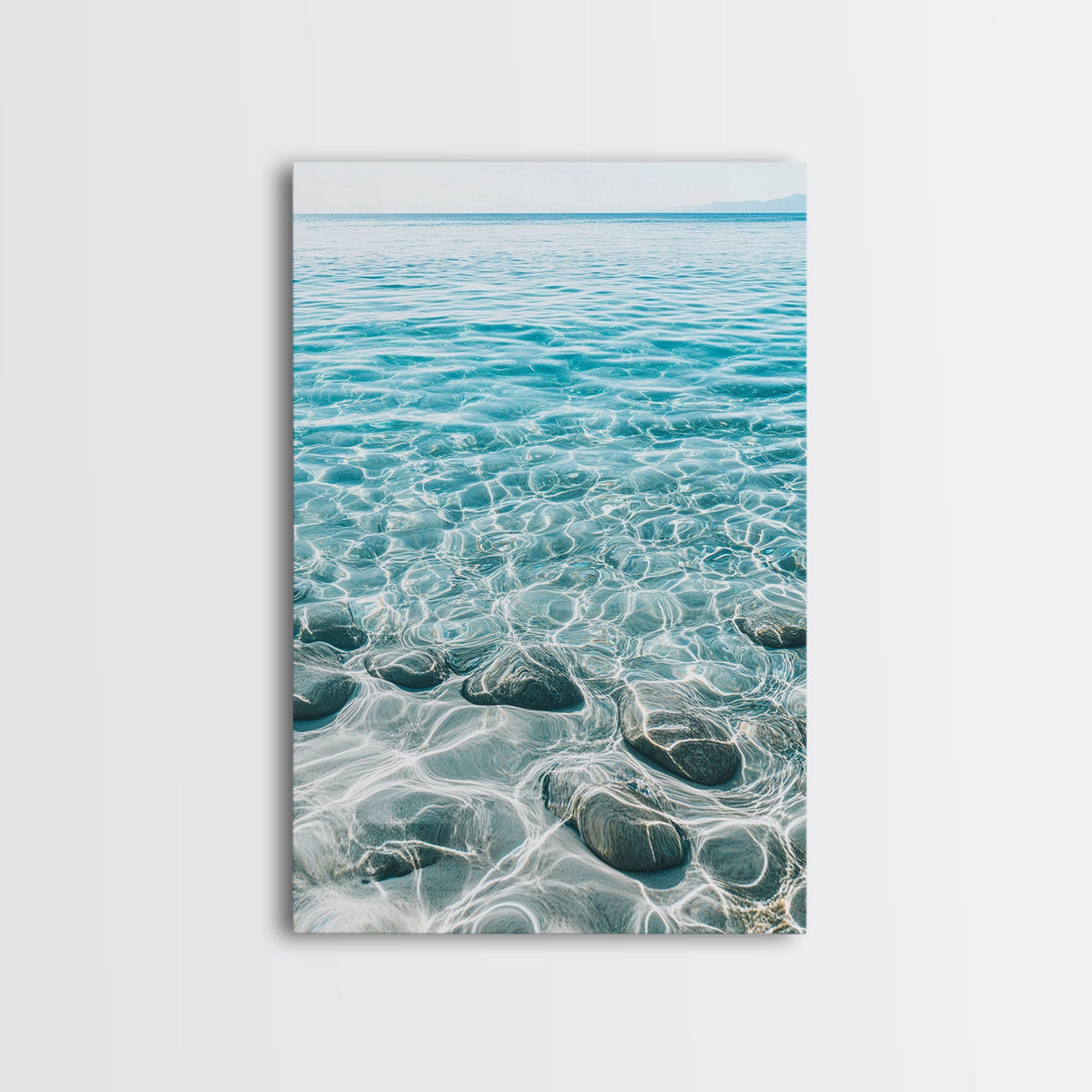 Tranquil Ocean, Coastal Decor, Seascape Painting, Coastal Landscape Art, Nautical Wall Art, Blue and Green Wall Art, Canvas Print