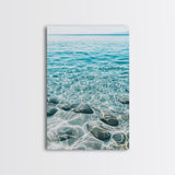 Tranquil Ocean, Coastal Decor, Seascape Painting, Coastal Landscape Art, Nautical Wall Art, Blue and Green Wall Art, Canvas Print