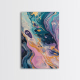 Galaxy Swirl, Sacred Geometry Wall Art, Teal Wall Art, Blue and Green Wall Art, Canvas Print, Abstract Art, Whimsical Art