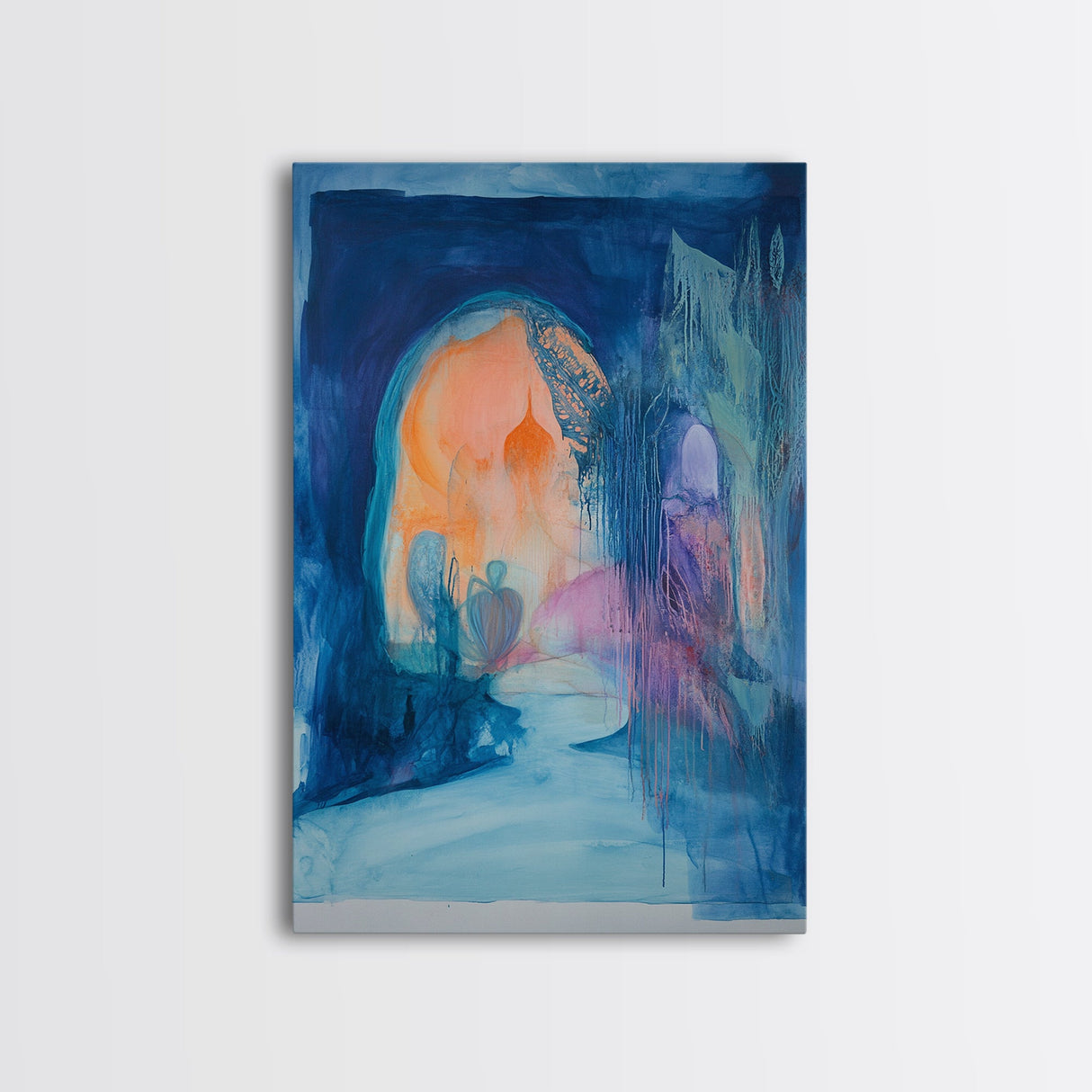 Mystical Arch, Moroccan Wall Art, Wabi Sabi Wall Art, Dark Romance Painting, Moody Art, Canvas Print, Living Room Art