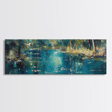 Tranquil Pond Reflection Canvas Print Serene Nature Wall Art Peaceful Landscape Home Decor Office Bedroom Gift