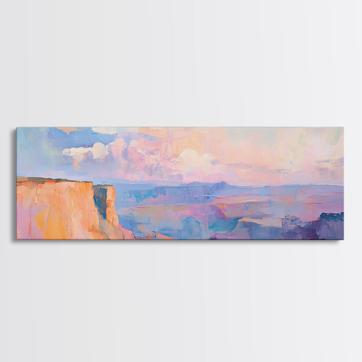 Grand Canyon Painting Canvas Print Desert Landscape Wall Art Southwest Home Decor Pastel Earth Tone Artwork Living Room or Office Accent