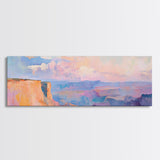 Grand Canyon Painting Canvas Print Desert Landscape Wall Art Southwest Home Decor Pastel Earth Tone Artwork Living Room or Office Accent