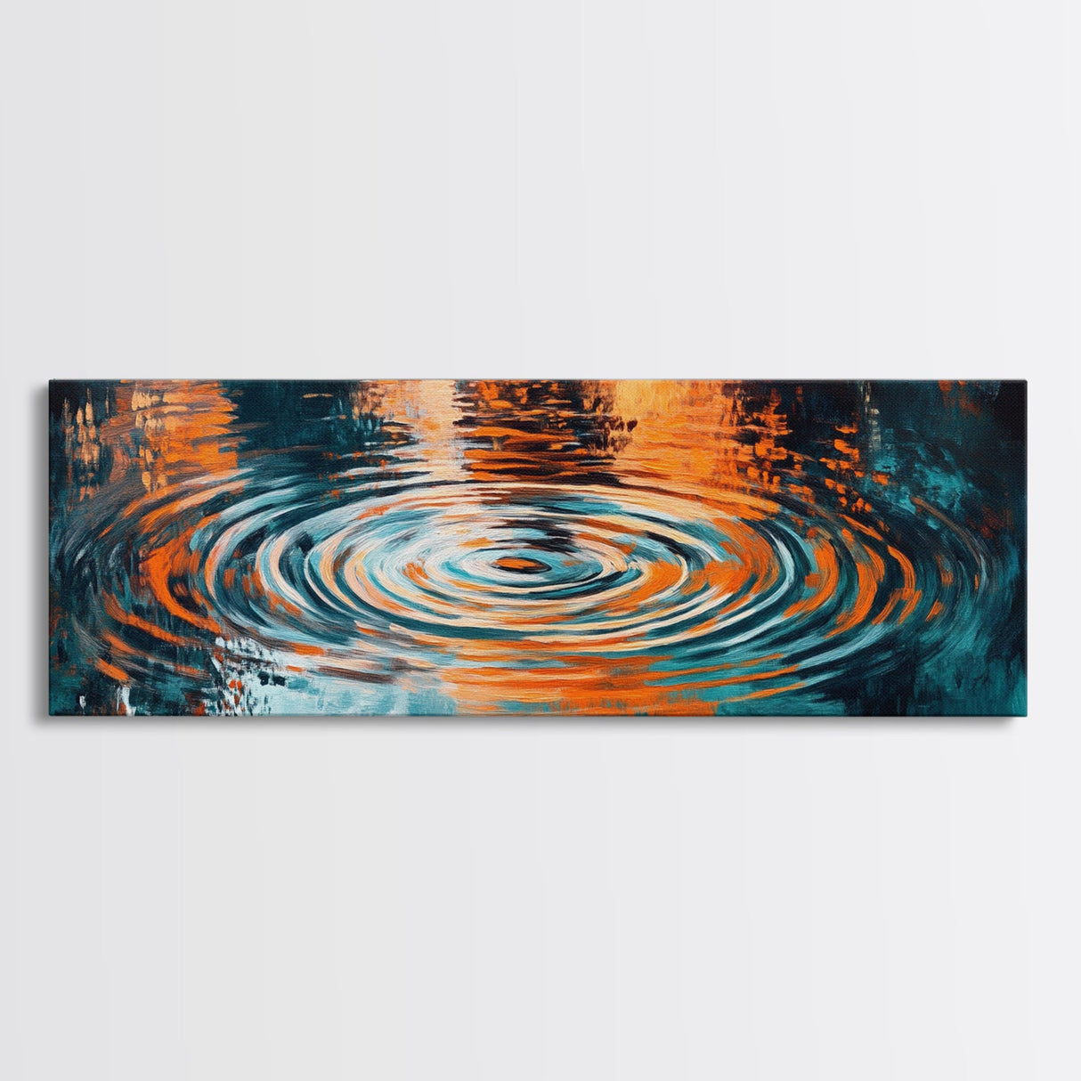 Ripple Effect Painting Abstract Water Reflection Wall Art Tranquil Zen Artwork Fluid Modern Decor Office Canvas Print