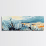 Wild Prairie Landscape Framed Canvas Print Rustic Nature Art, Modern Country Wall Decor, Warm Earth Tone Painting, Farmhouse Style