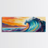 Ocean Wave, Dynamic Seascape Painting, Surfer’s Paradise Art, Coastal Decor, Canvas Print, Living Room Artwork, Beach House Art