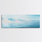 Serene Ocean Horizon Canvas Print Minimalist Beach Wall Art Tranquil Coastal Decor Calming Seascape Painting Zen Gift
