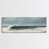 Stormy, Waves, Ocean, Moody, Canvas Print, Coastal Art, Nautical Wall Decor, Living Room Artwork, Dark Beach Painting