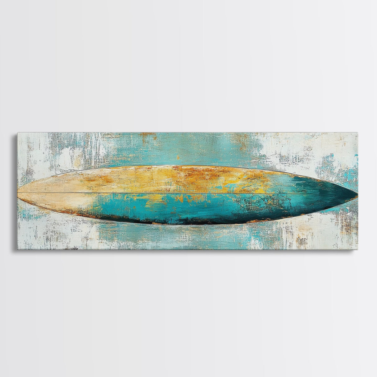 Surfboard Art, Beach Decor, Coastal Wall Art, Surfboard Painting, Beach Art, Bedroom Wall Art, Canvas Print, Framed Canvas Print