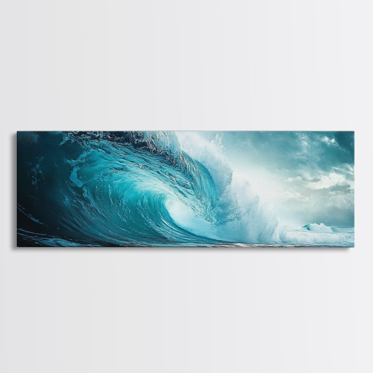 Turquoise Ocean Wave Canvas Print Coastal Photography Wall Art, Large Beach House Decor, Modern Living Room or Office Art, Gift Idea