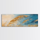 Golden Wheat in the Wind, Rustic Autumn Nature Wall Art, Warm Earthy Landscape Painting, Farmhouse Fall Decor, Cozy Home Artwork