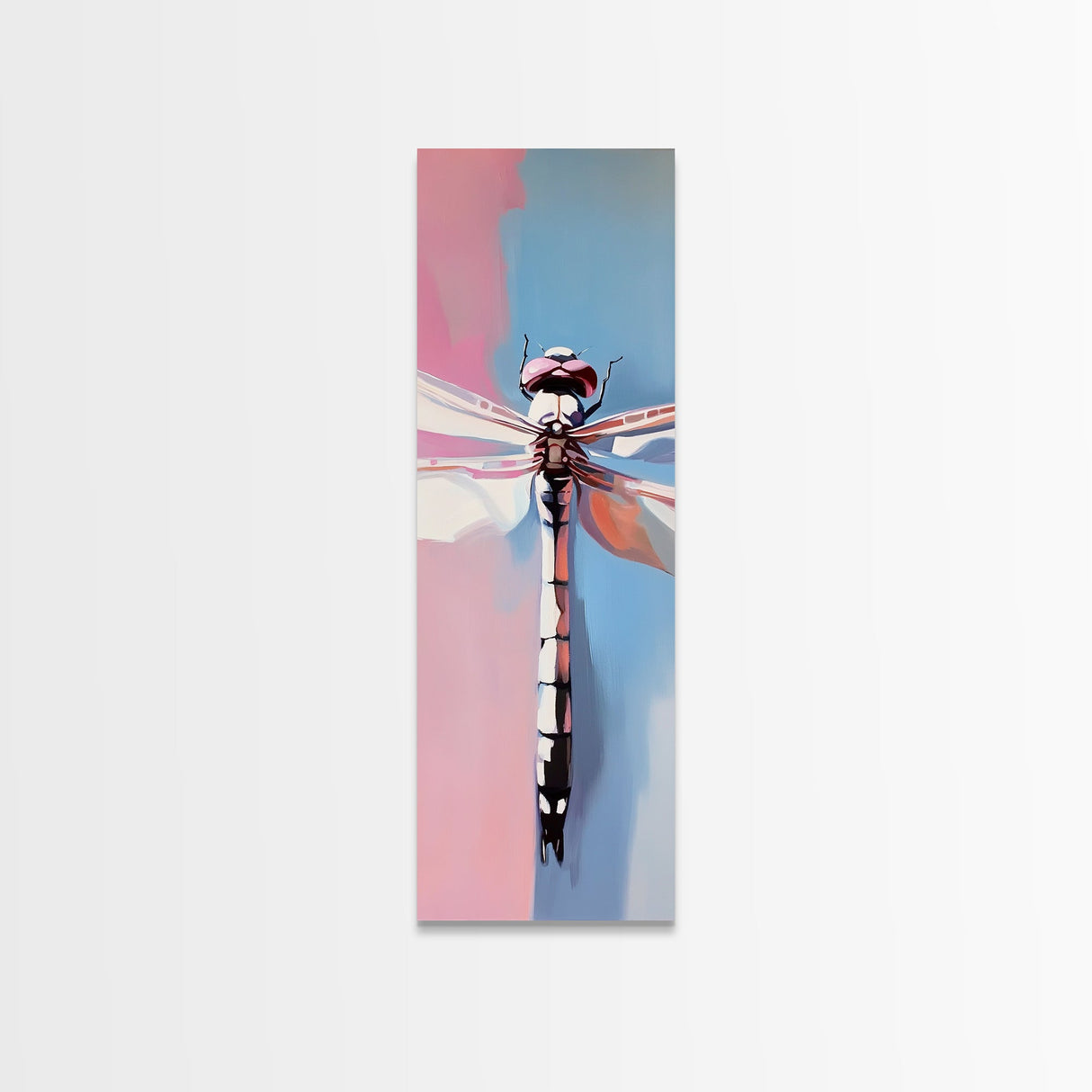 Dragonfly Close-Up, Nature Abstract, Insect Art, Canvas Print, Soft Color Wall Decor, Modern Home, Botanical Aesthetic, Living Room Art