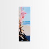 Pampas Grass, Beach View, Coastal Wall Art, Canvas Print, Boho Aesthetic, Neutral Home Decor, Bedroom Art, Modern Minimalist