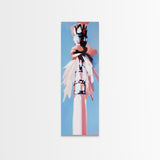 Feathered Totem, Tribal, Dreamy, Canvas Print, Boho Wall Art, Ethereal Painting, Spiritual Decor, Modern Artistic Decor