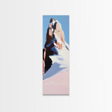 Mountain Modern Landscape, Snowy Peak, Framed Canvas Print, Contemporary Wall Art, Living Room Wall Art, Elegant Fine Art