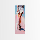 Beach Legs, Summer Vibes, Fashion Wall Art, Modern Minimalist Decor, Coastal Aesthetic, Chic Home Style, Framed Canvas Print