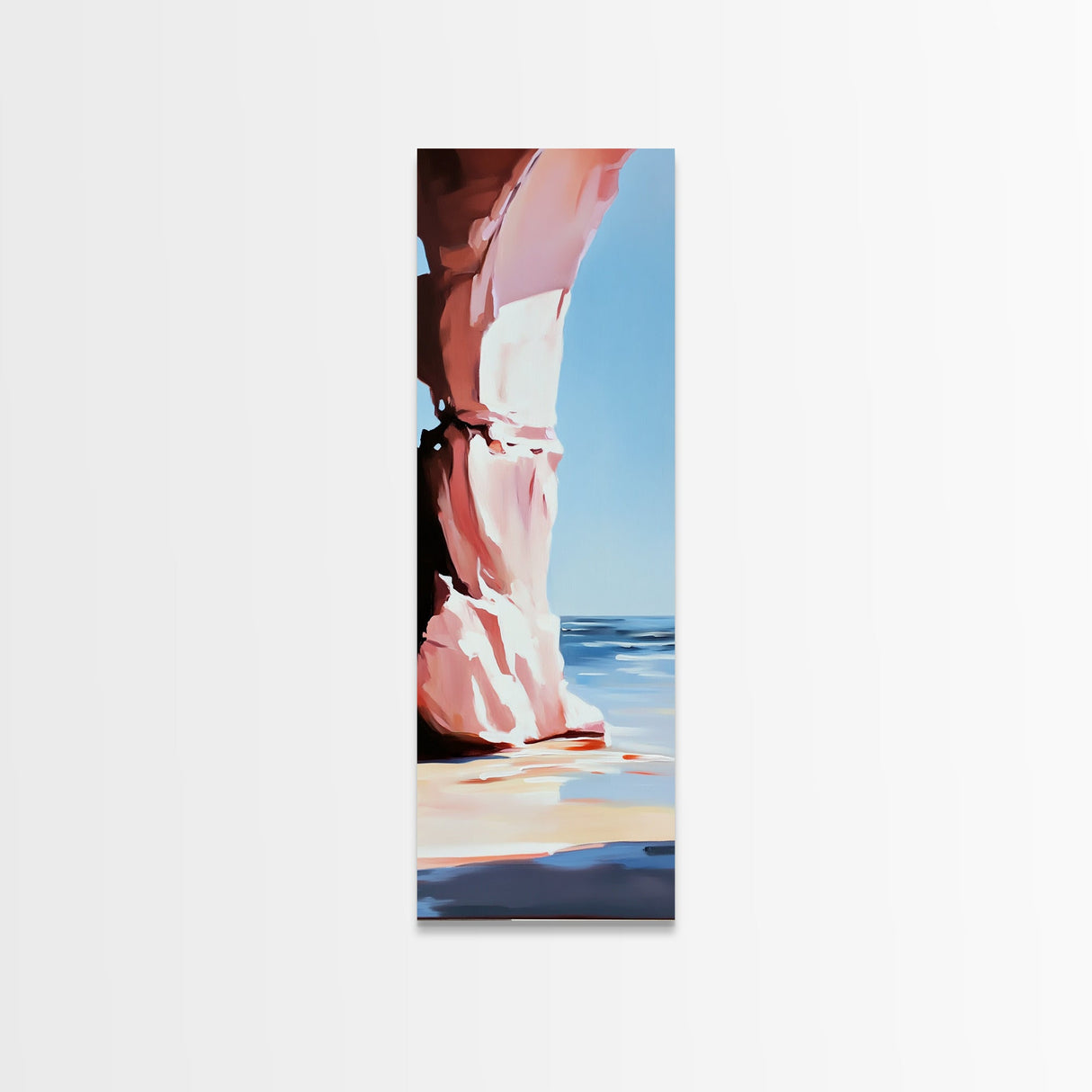 Rock Arch, Coastal Wall Art, Ocean Landscape, Nautical Home Decor, Framed Canvas Print, Minimalist Nature Art, Beach House Style