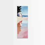 Ocean Reflection, Coastal Wall Art, Beach House Decor, Minimalist Seascape, Framed Canvas Print, Tranquil Blue Art, Nautical Style