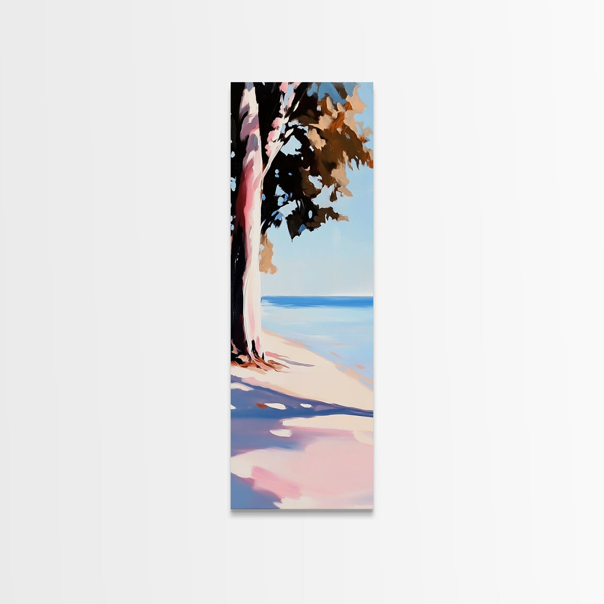 Serene Ocean, Pastel Beach, Coastal Landscape, Canvas Print, Minimalist Art, Living Room Art, Tranquil Seascape, Sunset Painting, Soft Colors