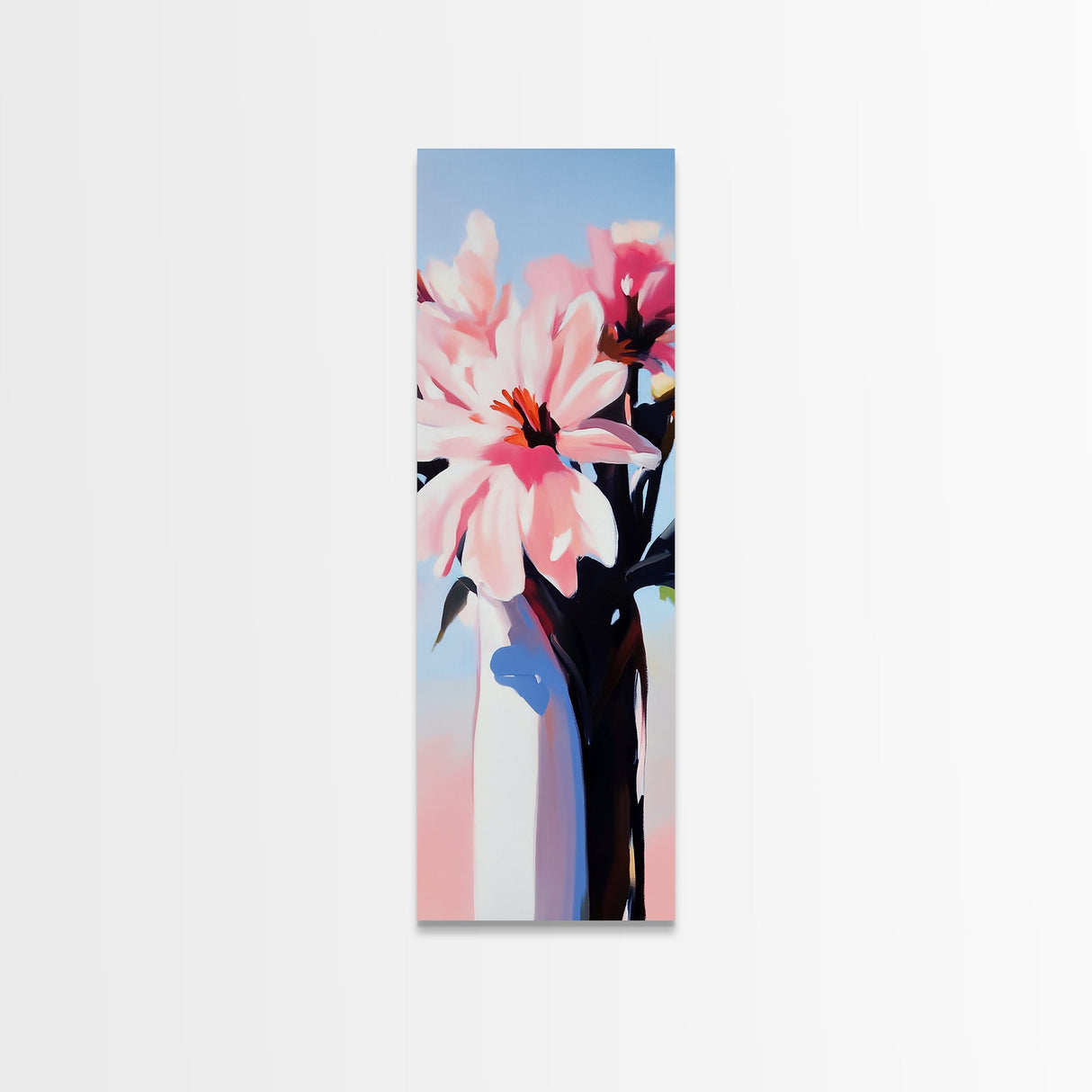 Soft Petals, Pink Floral, Spring Blooms, Canvas Print, Romantic Wall Art, Boho Flower Decor, Feminine Aesthetic, Bedroom Wall Art