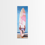 Surfboard Art, Beach Wall Decor, Coastal Living Print, Modern Summer Art, Minimalist Style, Framed Canvas Print, Ocean Lover Gift