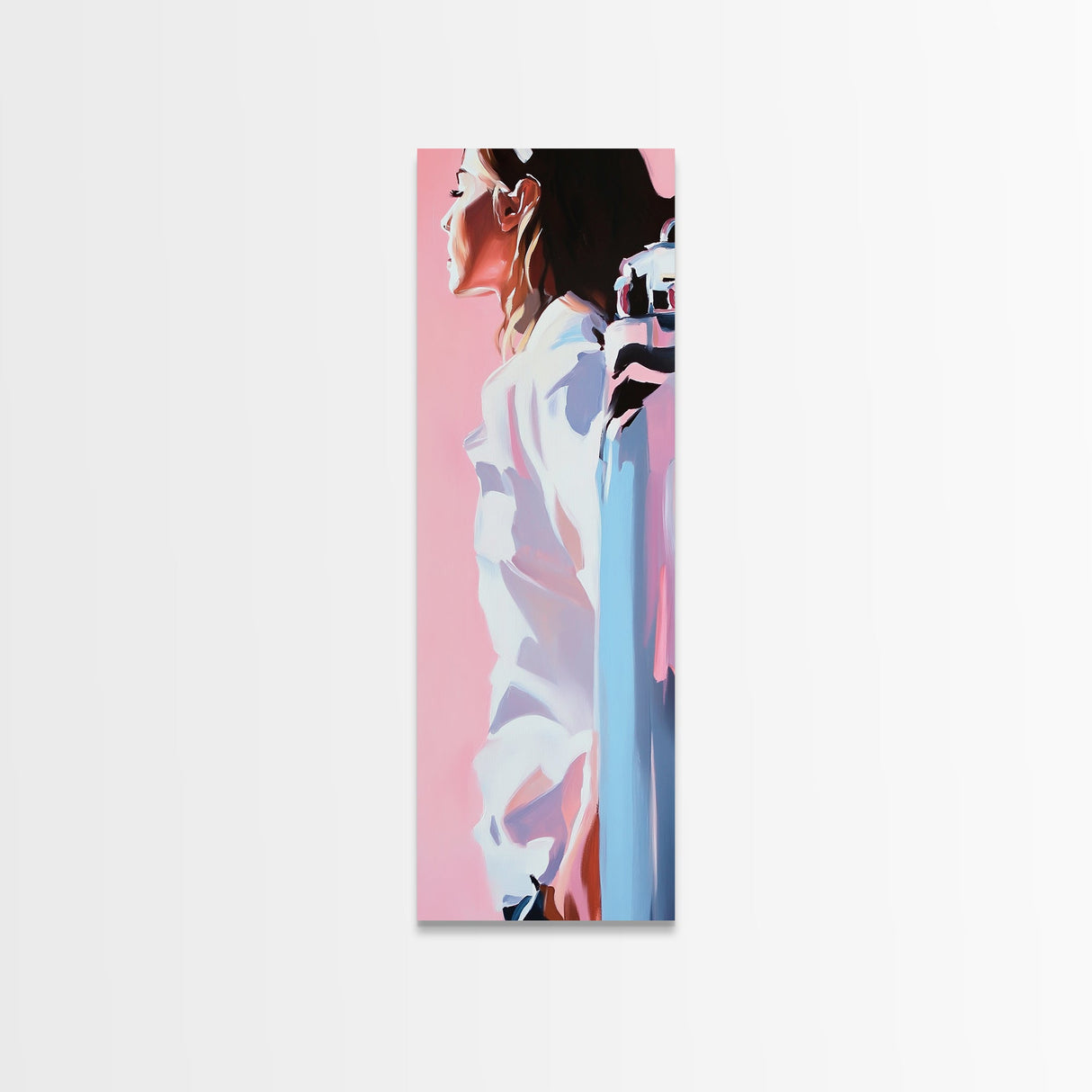 Sunset Reflection, Female Portrait, Canvas Print, Contemporary Wall Art, Minimalist Decor, Soft Aesthetic, Boho Home Art