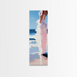 Coastal Elegance, Beach Reflection, Ocean Breeze, Framed Canvas Print, Minimalist Art, Bedroom Wall Art, Summer Aesthetic, Seaside Decor