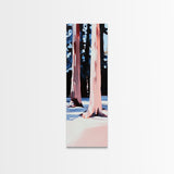 Tall Pines, Modern Forest Art, Coastal Landscape, Canvas Print, Nature Wall Art, Minimalist Home Decor, Earthy Tones, Office Wall Art