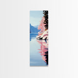 Lake Reflection Art, Serene Landscape, Nature Print, Framed Canvas Print, Minimalist Wall Decor, Living Room Art, Peaceful Aesthetic