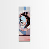 Porthole Reflection, Nautical Aesthetic, Ocean View Art, Framed Canvas Print, Modern Minimalist, Coastal Decor, Living Room Art