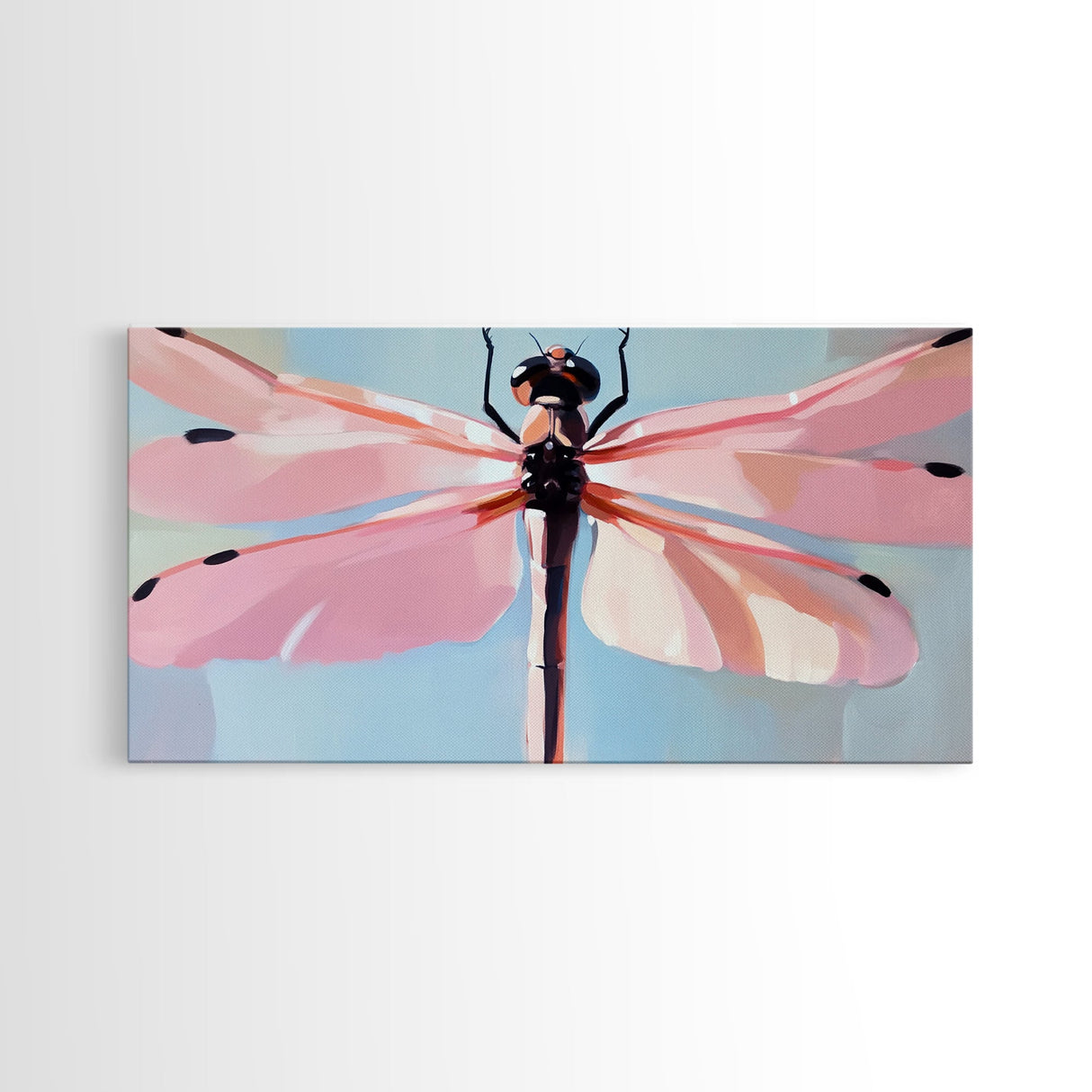 Dragonfly Art, Nature Wall Decor, Boho Insect Artwork, Minimalist Dragonfly Print, Botanical Aesthetic, Modern Canvas Print