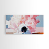 Abstract Explosion, Pink Cloud Art, Surreal Dreamy Painting, Modern Pastel Wall Decor, Whimsical Home Aesthetic, Framed Canvas Print