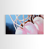 Basketball Hoop, Sports Aesthetic Art, Modern Minimalist Print, Framed Canvas Print, Boys Room Decor, Gym Wall Art, Sporty Home Decor