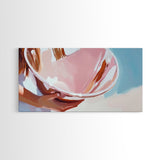 Pink Shell, Coastal Art, Beach Inspired, Canvas Print, Boho Wall Art, Minimalist Ocean Decor, Bedroom Wall Art, Beach House Gift