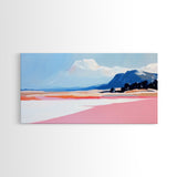Mountain Horizon, Pastel Desert, Sunset Landscape, Canvas Print, Southwest Wall Art, Earth Tone Decor, Living Room Artwork, Scenic Painting