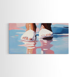 Summer Steps, Beach Aesthetic, Canvas Print, Pastel Art, Coastal Wall Art, Ocean Photography, Minimalist Decor, Bedroom Wall Art