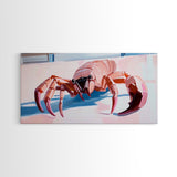 Fantasy Crab, Surrealism, Unique, Framed Canvas Print, Coastal Art, Whimsical Decor, Ocean Creature, Beach House, Statement Piece