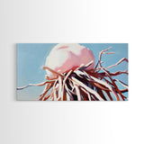 Jellyfish Art, Underwater Fantasy, Oceanic Decor, Ethereal Sea Life, Modern Coastal Home, Blue and Pink Palette, Canvas Print