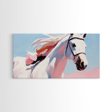 Wild Horse, Equestrian Art, Western Decor, Boho Wall Art, Pastel Painting, Framed Canvas Print, Bedroom Art, Farmhouse Aesthetic