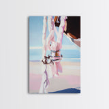 Hanging Rope, Beach House Art, Nautical Style, Canvas Print, Coastal Decor, Contemporary Home Wall Art, Living Room Statement