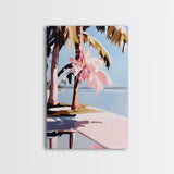 Palm Trees, Tropical Vibes, Beach Art, Canvas Print, Coastal Decor, Vacation Aesthetic, Living Room Wall Art, Boho Island Artwork