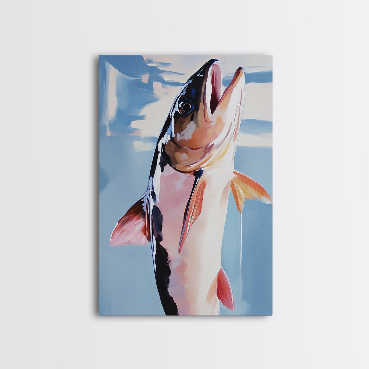Fish, Realistic, Fishing Art, Lake House Decor, Wildlife Enthusiast Gift, Rustic Cabin Wall Art, Outdoor Theme, Framed Canvas Print