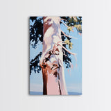 Tree Bark, Nature Wall Art, Minimalist Landscape, Boho Decor, Framed Canvas Print, Rustic Home, Neutral Aesthetic, Office Art