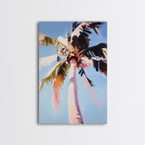 Palm Tree, Tropical Paradise, Summer Beach Vibes, Coastal Living Art, Vacation Dream, Canvas Print, Boho Wall Decor, Relaxing Art