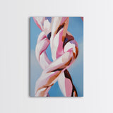 Twisted Form, Abstract Figure, Surreal Art, Modern Minimalist Style, Contemporary Wall Decor, Framed Canvas Print, Office Art