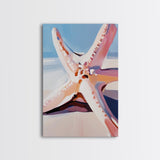 Starfish, Beach Decor, Coastal Wall Art, Nautical Print, Boho Art, Pastel Aesthetic, Ocean Lover Gift, Canvas Print, Living Room Art